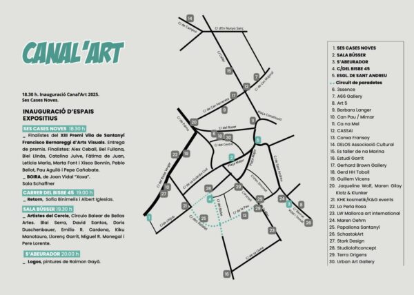 canalart 2025 mapa ajuntament santanyi